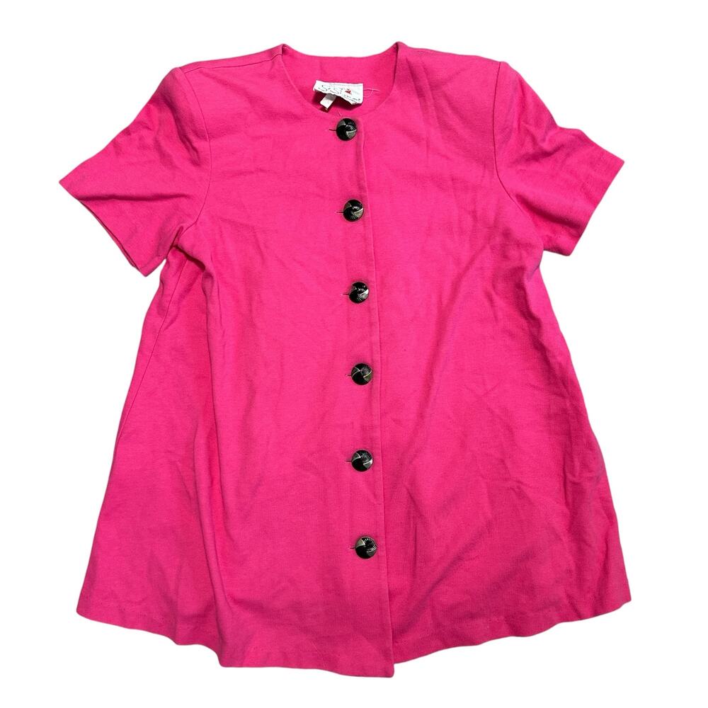 Vintage St. Simon Maternity Dress A-Line Bright Pink Barbie Medium Work Career
